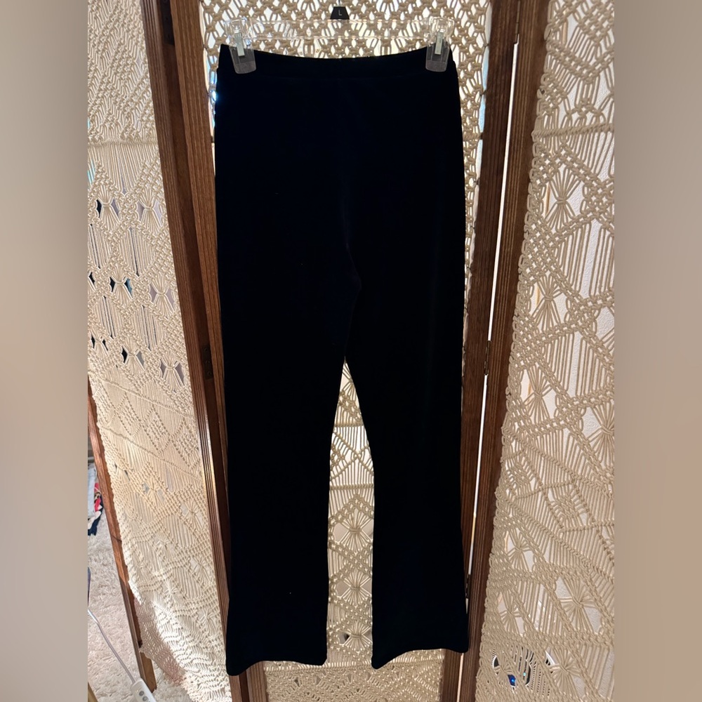 Topshop Black Velvet Trousers